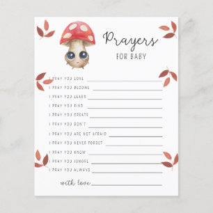 Papier Champignons mignons - baby shower - prières pour b