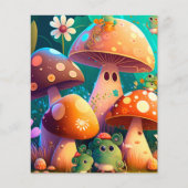 Papier Champignons mignons dans la forêt (Devant)