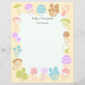 Papier Champignons multicolores (Devant)
