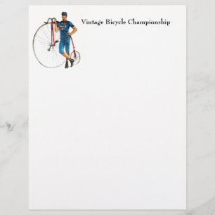 Papier Championnat vintage de vélo