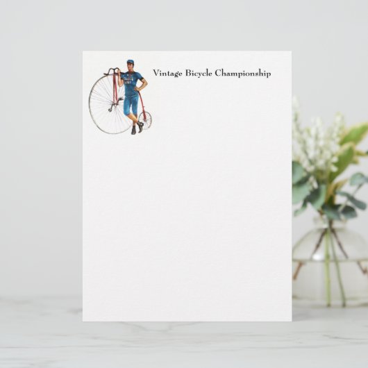 Papier Championnat vintage de vélo (Debout devant)