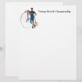 Papier Championnat vintage de vélo (Devant / Derrière)