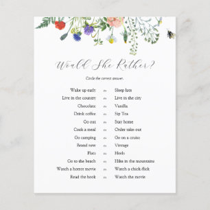 Papier Champs fleurs sauvages et abeilles préféreraient-e