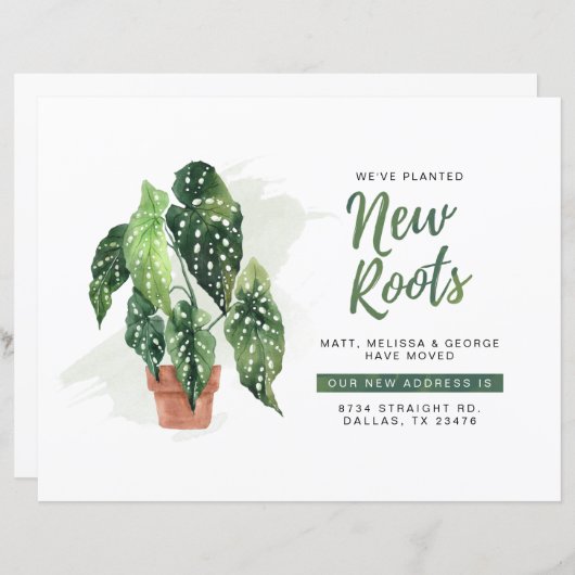 Papier Changement d'adresse budgétaire Faire-part de dépl (Devant / Derrière)