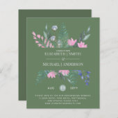 Papier Changement de date Plans Report Fleur sauvage Chic (Devant / Derrière)