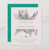 Papier Changement de date Plans Report Fleur sauvage Chic (Devant / Derrière)