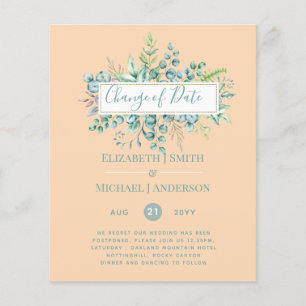 Papier Changement de plan Date Greenery Eucalyptus Event