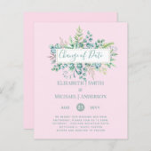 Papier Changement de plan Date Greenery Eucalyptus Event (Devant / Derrière)