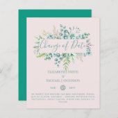 Papier Changement de plan Date Greenery Eucalyptus Event (Devant / Derrière)