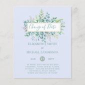 Papier Changement de plan Date Greenery Eucalyptus Event (Devant)