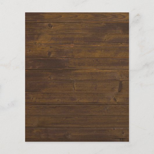 Papier Changement de plan Date Rustic Wood Green Event (Dos)