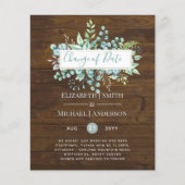 Papier Changement de plan Date Rustic Wood Green Event (Devant)