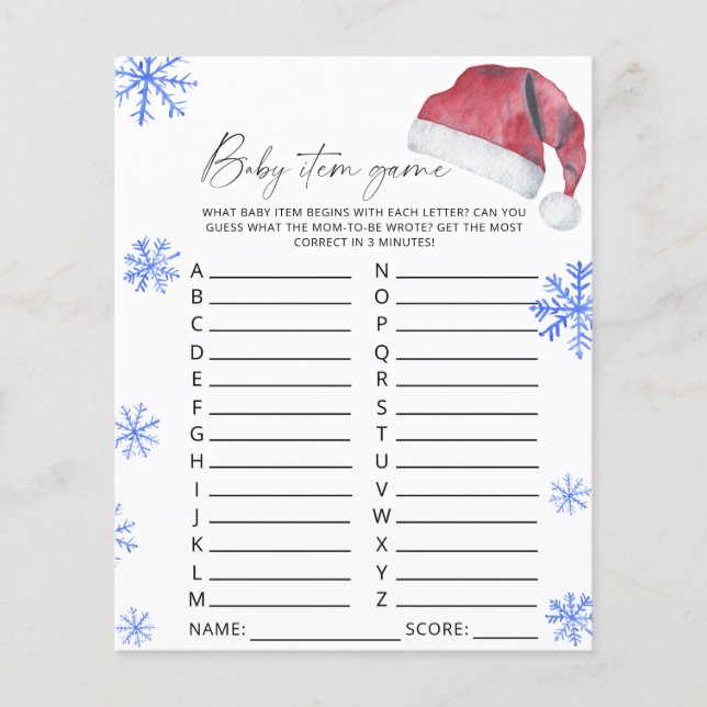 Papier Chapeau de Père Noël - Jeu d'article pour bébé (Devant)