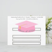 Papier Chapeau de remise des diplômes Rose Chapeau de fêt (Debout devant)