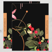 Papier Chapitre de recette | Légumes | Cerises noires (Devant / Derrière)