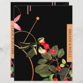 Papier Chapitre de recette | Pailles et rouleaux | Cerise (Devant / Derrière)