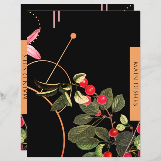 Papier Chapitre des recettes | Plats principaux | Cerises (Devant / Derrière)