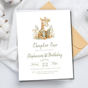 Papier  Chapitre du budget un Sage Green 1er anniversaire