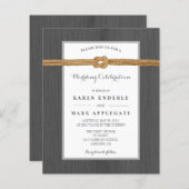 Papier Charcoal Docside & Rope Rustic Budget Mariage (Devant / Derrière)