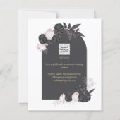 Papier Charcoal Grey Rose Roses Mariage ENREGISTRER LA DA (Dos)