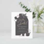 Papier Charcoal Grey Rose Roses Mariage ENREGISTRER LA DA (Debout devant)