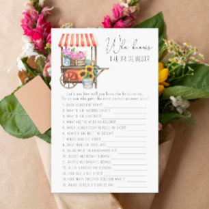 Papier Chariot à fleurs - Qui connaît la mariée meilleur