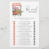 Papier Chariot de fleurs - Il dit qu'elle a dit jeu de do (Devant)