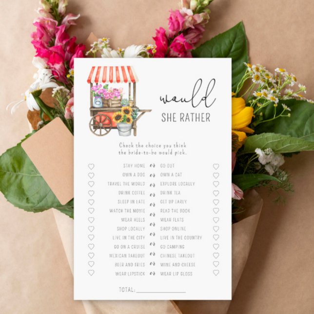 Papier Chariot de fleurs - Plairait-elle à la douche nupt (Créateur téléchargé)