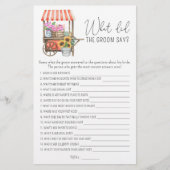 Papier Chariot de fleurs - Qu'est-ce que le marié a dit j (Devant)