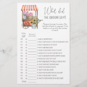 Papier Chariot de fleurs - Qu'est-ce que le marié a dit j (Devant)