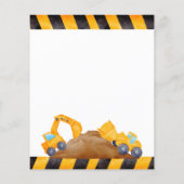 Papier Chariots de construction invitation budgétaire (Dos)