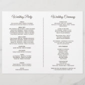 Papier Charm Bourgogne Red Marsala Floral Wedding Program (Dos)