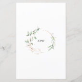 Papier Charm Watercolor Airy Greenery Mariage or (Dos)
