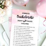 Papier Chasse au bachelorette personnalisable<br><div class="desc">Belle,  personnalisable Bachelorette chasse chasse jeu! Vous pouvez la personnaliser avec les défis de votre jeu et le nom de la mariée.</div>
