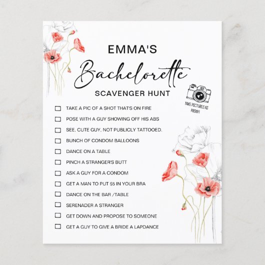 Papier Chasse au bachelorette personnalisée (Devant)