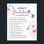 Papier Chasse au bachelorette personnalisée<br><div class="desc">Faites de votre fête de bachelorette une expérience inoubliable grâce à cette chasse au trésor Bachelorette personnalisée ! Ce jeu de selfie éditable et amusant est parfait pour une nuit de plaisir, car il comprend un mélange de tâches hilarantes, un jeu photo et des éléments de chasse au trésor pour...</div>