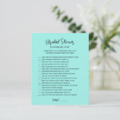 Papier Chasse au trésor sarcelle pour la douche de la mar (Debout devant)