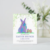 Papier Chasse aux oeufs de lapin de Pâques et Brunch Purp (Debout devant)