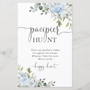 Papier Chasse aux Sucettes de la Baby Shower Botanique Bl
