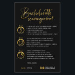 Papier Chasse Bachelorette Faux Gold sur mesure<br><div class="desc">Belle Bachelorette personnalisable Jeu de chasse au trésor! Vous pouvez le personnaliser avec vos jeux,  les points et le nom de la mariée.</div>