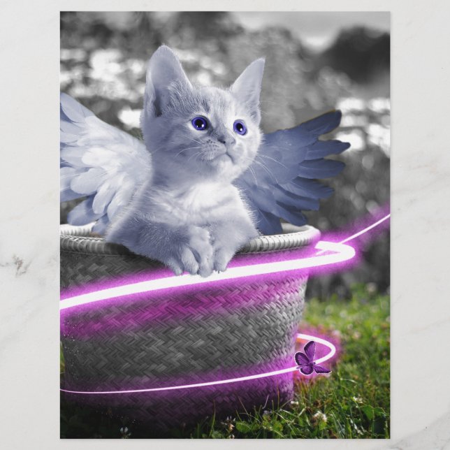 Papier chat ange (Devant)
