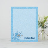 Papier Chat bleu avec Violon (Debout devant)