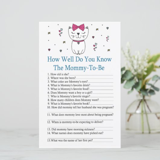 Papier Chat Comment bien connaissez-vous le jeu baby show (Debout devant)