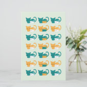 Papier Chat couché mignon motif III (Debout devant)