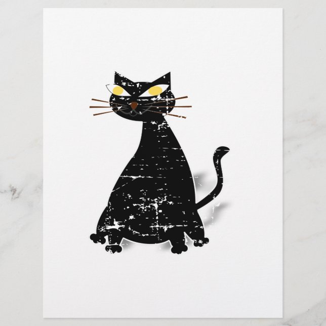 Papier Chat gras noir désossé (Devant)