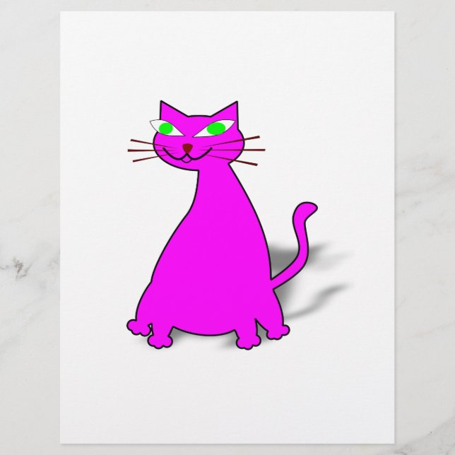 Papier Chat gras rose (Devant)