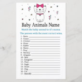 Papier Chat ou Kitten Bébé Animaux Nom Jeu (Devant)