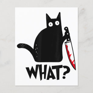 Papier Chat Quoi Drôle T-Shirt Chat Noir Meurtrier Avec