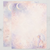 Papier Chat silencieux au clair de lune (Devant / Derrière)