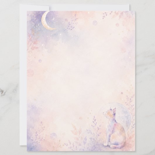 Papier Chat silencieux au clair de lune (Devant)